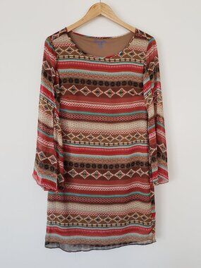 Wrangler Aztec Western Print Dress Size S